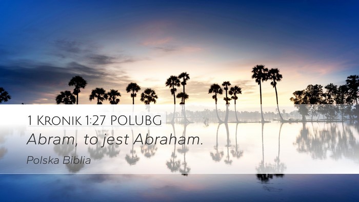 1 Kronik 1:27 POLUBG Desktop Wallpaper - Abram, to jest - Desktop Bible Verse Wallpaper