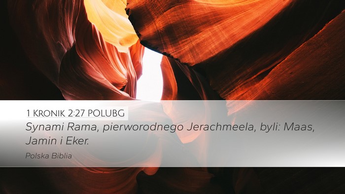 1 Kronik 2:27 POLUBG Desktop Wallpaper - Synami Rama, pierworodnego Jerachmeela, byli: - Desktop Bible Verse Wallpaper