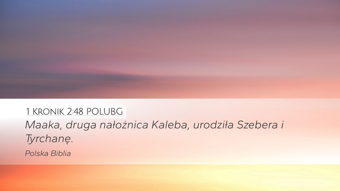 1 Kronik 2:48 POLUBG Desktop Wallpaper - Maaka, druga nałożnica Kaleba, urodziła - Desktop Bible Verse Wallpaper