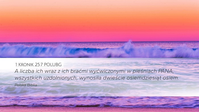 1 Kronik 25:7 POLUBG Bible Verse Image