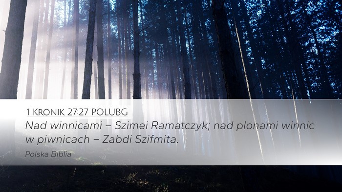 1 Kronik 27:27 POLUBG Desktop Wallpaper - Nad winnicami – Szimei Ramatczyk; nad plonami - Desktop Bible Verse Wallpaper