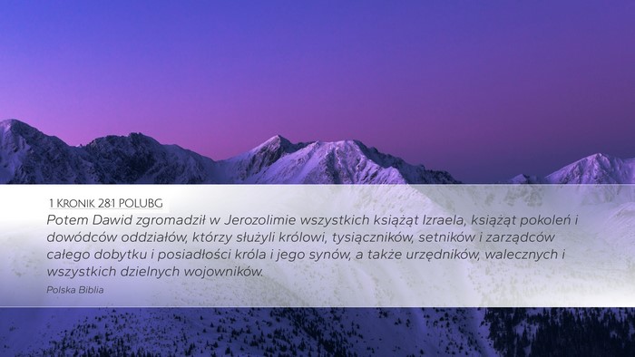 1 Kronik 28:1 POLUBG Bible Verse Image
