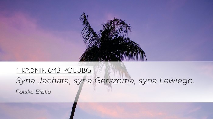 1 Kronik 6:43 POLUBG Desktop Wallpaper - Syna Jachata, syna Gerszoma, syna - Desktop Bible Verse Wallpaper