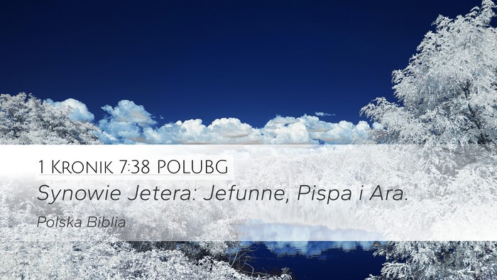 1 Kronik 7:38 POLUBG Desktop Wallpaper - Synowie Jetera: Jefunne, Pispa i - Desktop Bible Verse Wallpaper