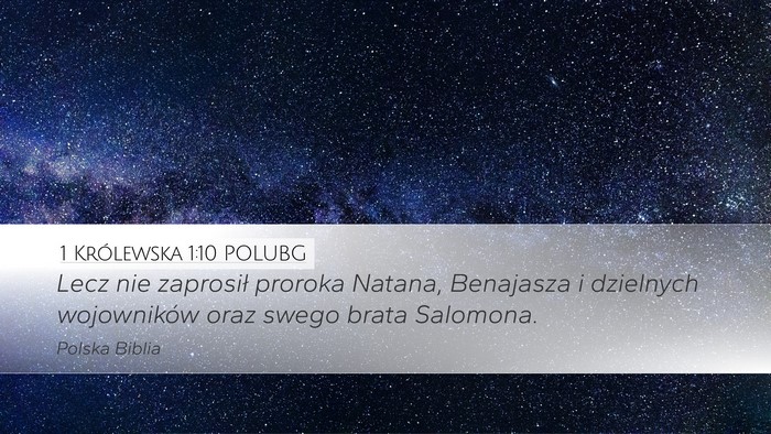 1 Królewska 1:10 POLUBG Bible Verse Image