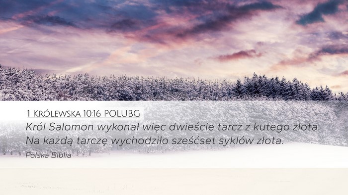 1 Królewska 10:16 POLUBG Bible Verse Image