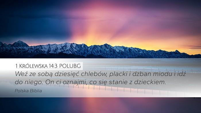 1 Królewska 14:3 POLUBG Bible Verse Image