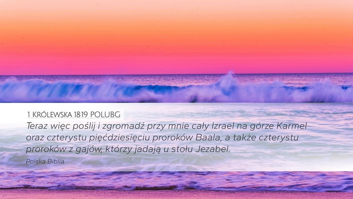 1 Królewska 18:19 POLUBG Bible Verse Image