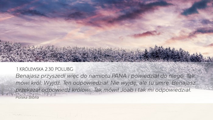 1 Królewska 2:30 POLUBG Bible Verse Image