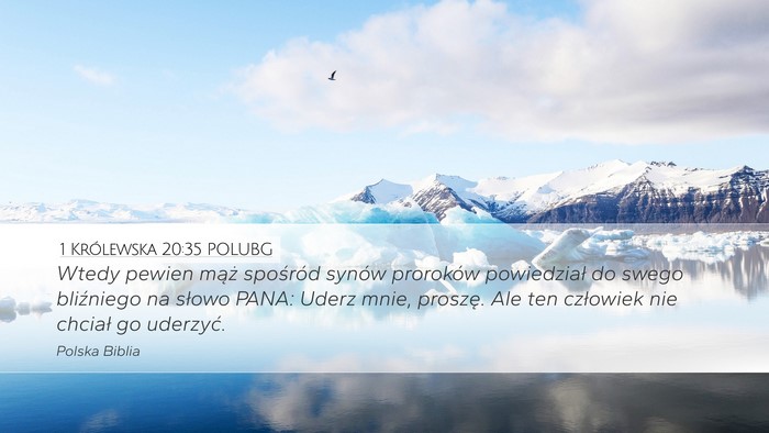 1 Królewska 20:35 POLUBG Bible Verse Image
