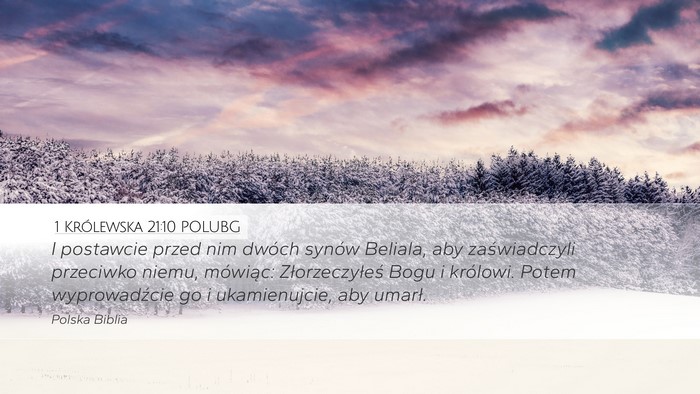 1 Królewska 21:10 POLUBG Bible Verse Image