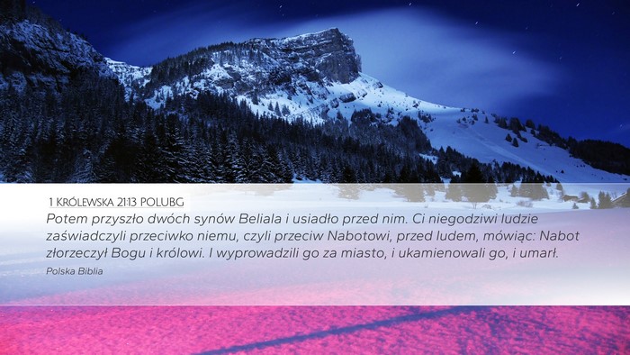 1 Królewska 21:13 POLUBG Bible Verse Image