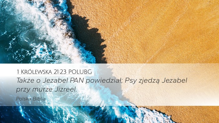 1 Królewska 21:23 POLUBG Bible Verse Image