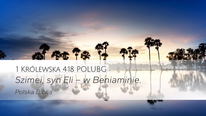 1 Królewska 4:18 POLUBG Desktop Wallpaper - Szimei, syn Eli – w - Desktop Bible Verse Wallpaper