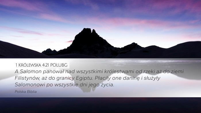 1 Królewska 4:21 POLUBG Bible Verse Image