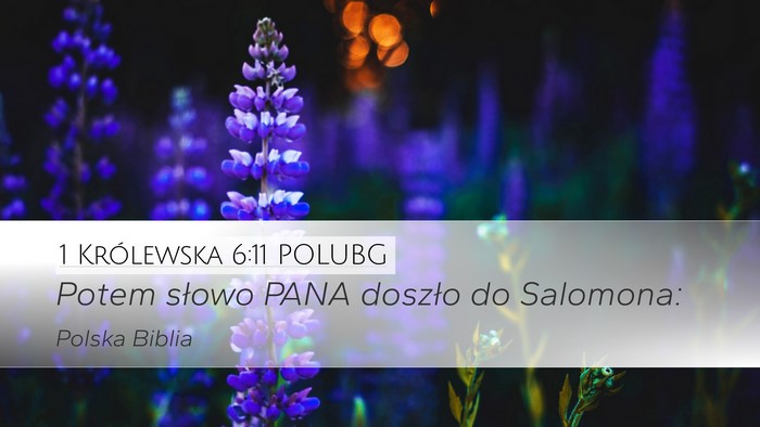 1 Królewska 6:11 POLUBG Desktop Wallpaper - Potem słowo PANA doszło do - Desktop Bible Verse Wallpaper