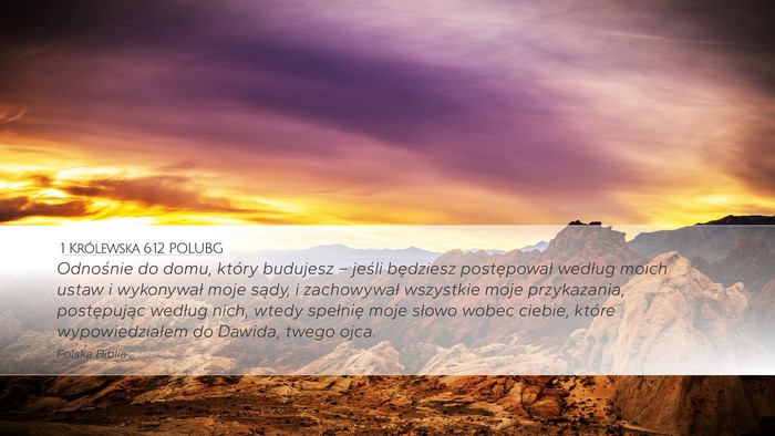 1 Królewska 6:12 POLUBG Bible Verse Image