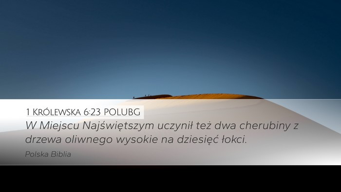 1 Królewska 6:23 POLUBG Bible Verse Image