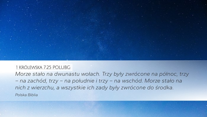 1 Królewska 7:25 POLUBG Bible Verse Image