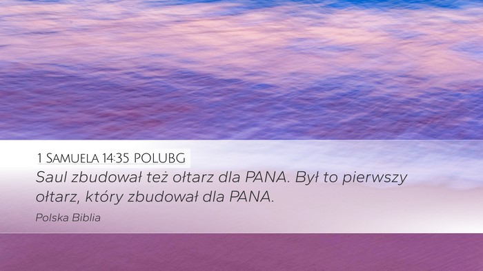 1 Samuela 14:35 POLUBG Bible Verse Image