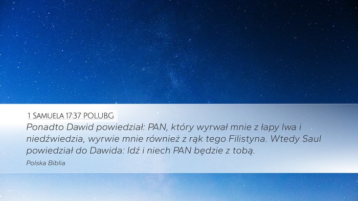 1 Samuela 17:37 POLUBG Bible Verse Image