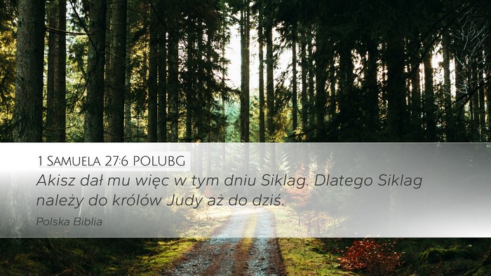 1 Samuela 27:6 POLUBG Bible Verse Image