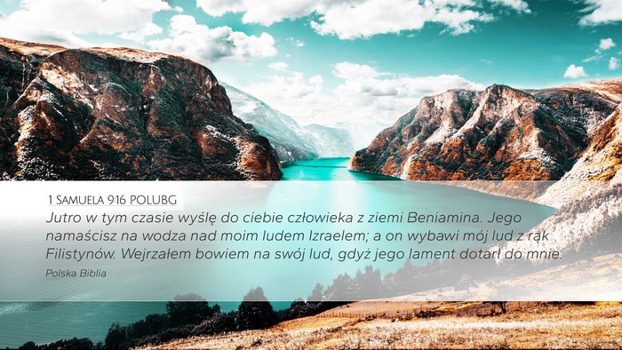 1 Samuela 9:16 POLUBG Desktop Wallpaper - Jutro w tym czasie wyślę do ciebie człowieka z - Desktop Bible Verse Wallpaper