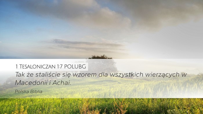 1 Tesaloniczan 1:7 POLUBG Bible Verse Image