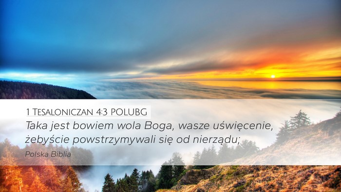 1 Tesaloniczan 4:3 POLUBG Bible Verse Image