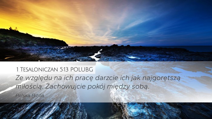 1 Tesaloniczan 5:13 POLUBG Bible Verse Image