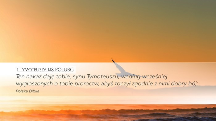 1 Tymoteusza 1:18 POLUBG Bible Verse Image
