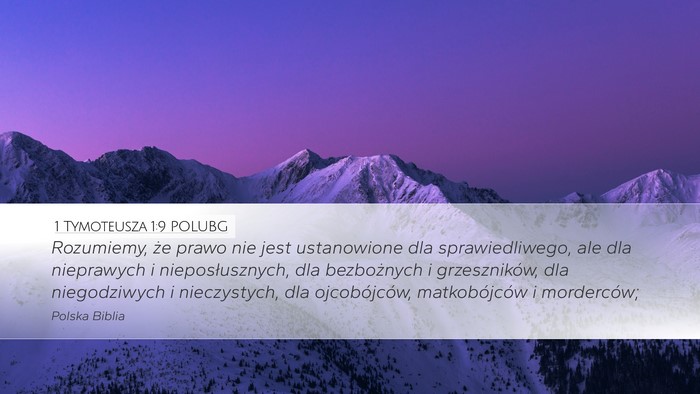 1 Tymoteusza 1:9 POLUBG Bible Verse Image