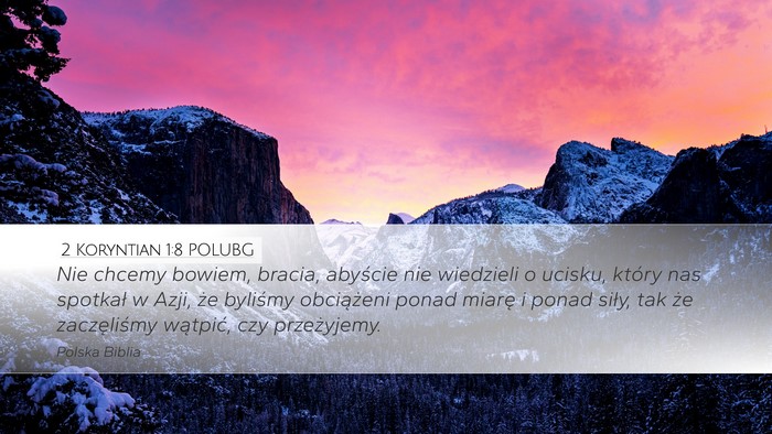 2 Koryntian 1:8 POLUBG Bible Verse Image