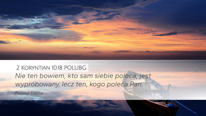 2 Koryntian 10:18 POLUBG Bible Verse Image