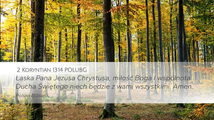 2 Koryntian 13:14 POLUBG Bible Verse Image