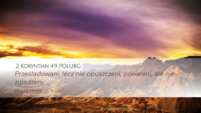 2 Koryntian 4:9 POLUBG Bible Verse Image