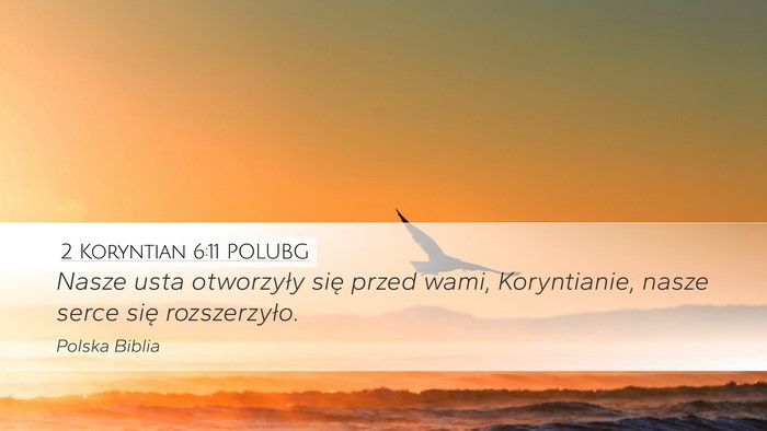 2 Koryntian 6:11 POLUBG Bible Verse Image