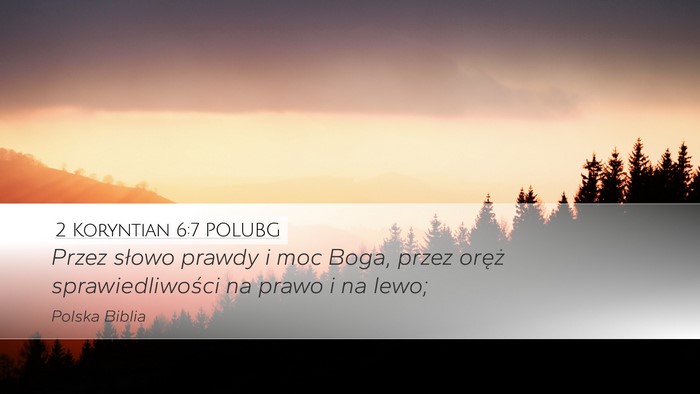 2 Koryntian 6:7 POLUBG Bible Verse Image