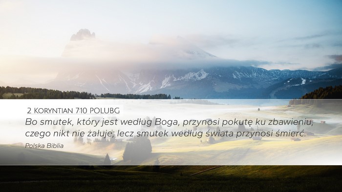 2 Koryntian 7:10 POLUBG Bible Verse Image