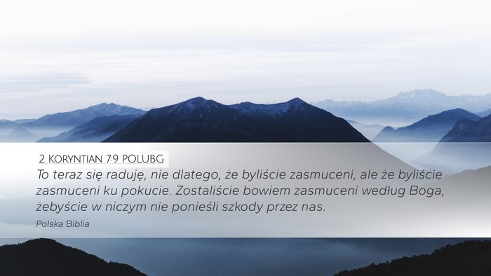 2 Koryntian 7:9 POLUBG Bible Verse Image