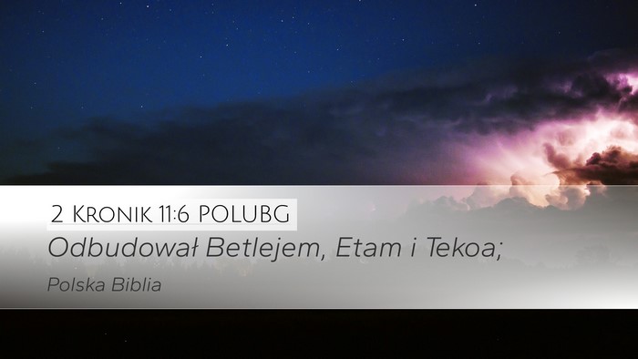 2 Kronik 11:6 POLUBG Bible Verse Image