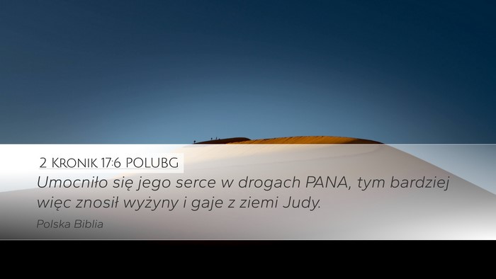 2 Kronik 17:6 POLUBG Bible Verse Image
