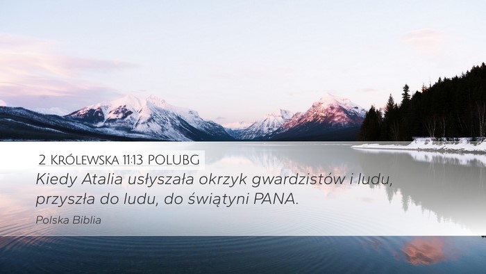 2 Królewska 11:13 POLUBG Bible Verse Image