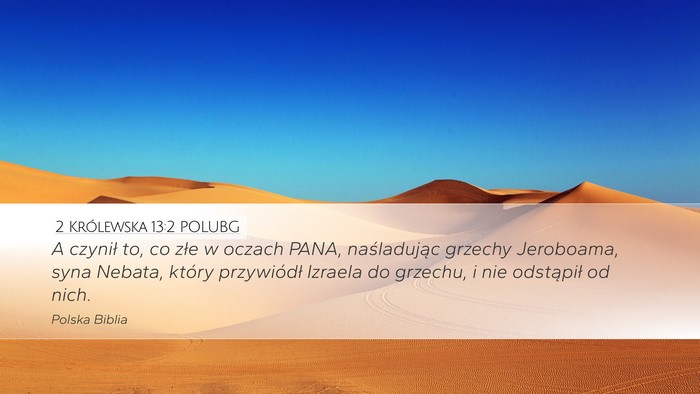 2 Królewska 13:2 POLUBG Bible Verse Image