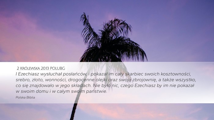 2 Królewska 20:13 POLUBG Bible Verse Image