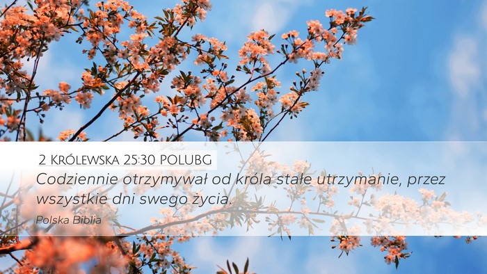 2 Królewska 25:30 POLUBG Bible Verse Image
