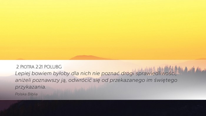 2 Piotra 2:21 POLUBG Bible Verse Image