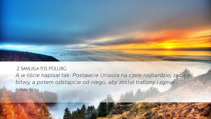 2 Samuela 11:15 POLUBG Bible Verse Image