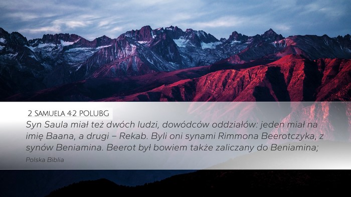 2 Samuela 4:2 POLUBG Bible Verse Image