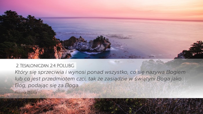 2 Tesaloniczan 2:4 POLUBG Bible Verse Image